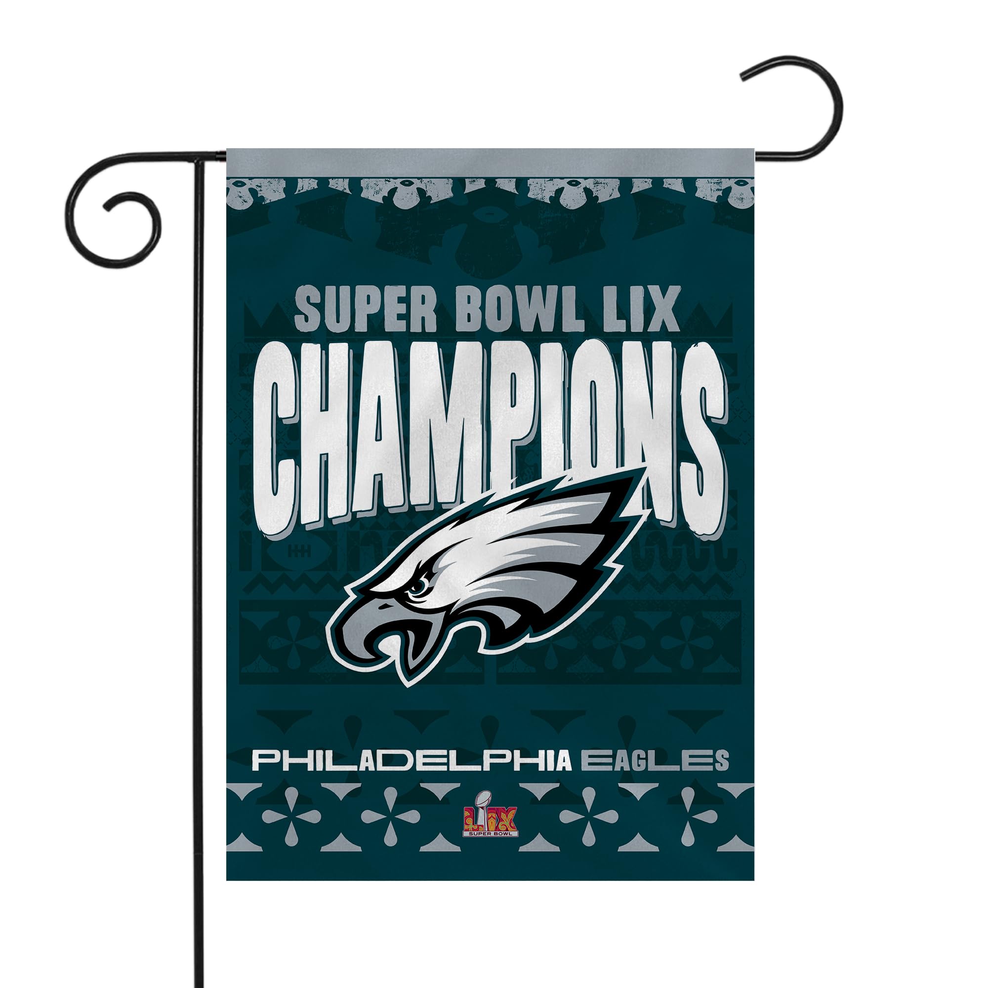 Greater Distance NFL Football Philadelphia Eagles 2025 Super Bowl Champs 13 x 18 Double Sided Garden Flag
