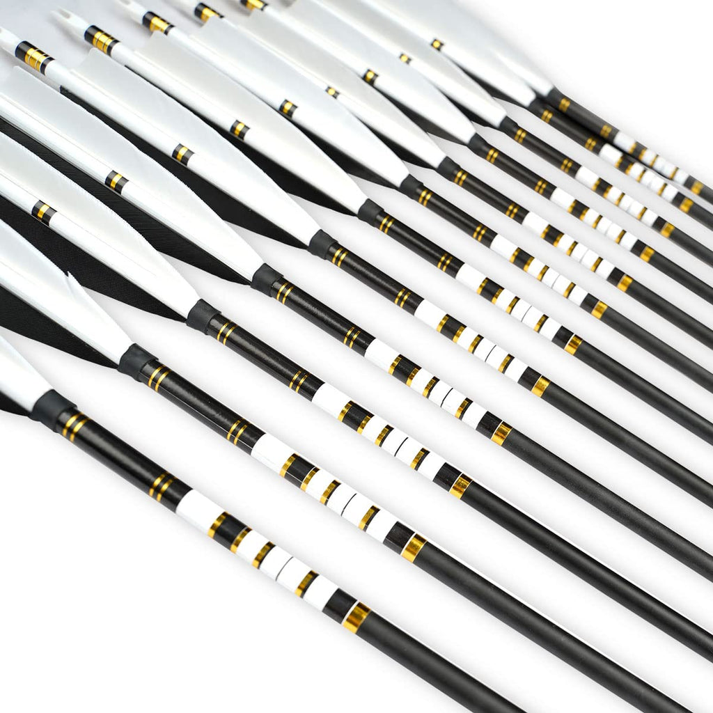 Pmz Archery 31 Mix Carbon Arrow 6Pcs 12Pcs For Hunting Recurve Bow(6Pcs,With Stickers)