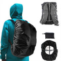 Frelaxy Waterproof Backpack Rain Cover, Upgraded Triple Waterproofing, Antislip Cross Buckle Strap (Black, L (For 35L-50L Backpa