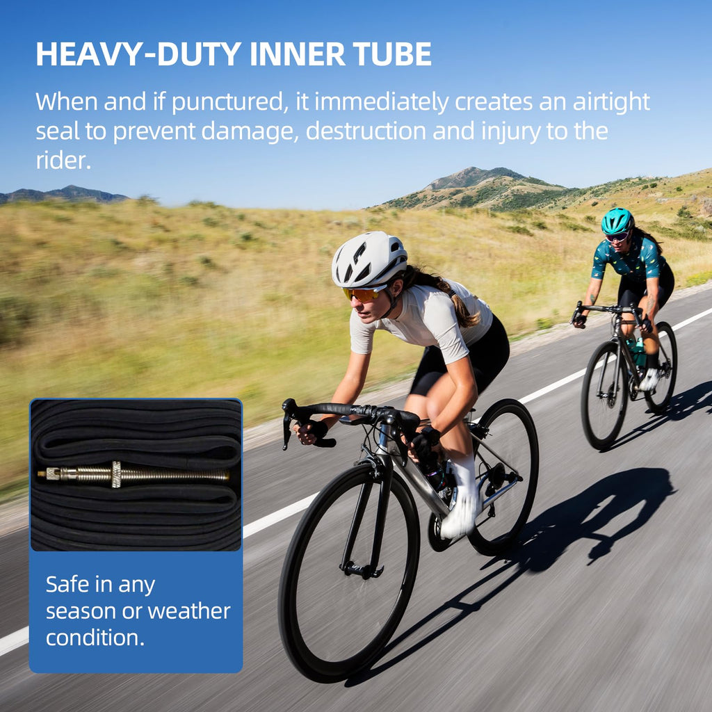 28 700X20-25C Road Bike Replacement Inner Tubes Presta Valve 48Mm For Road Bikes With Tire Size Of 700C X 20, 23, And 25 (6 Inne