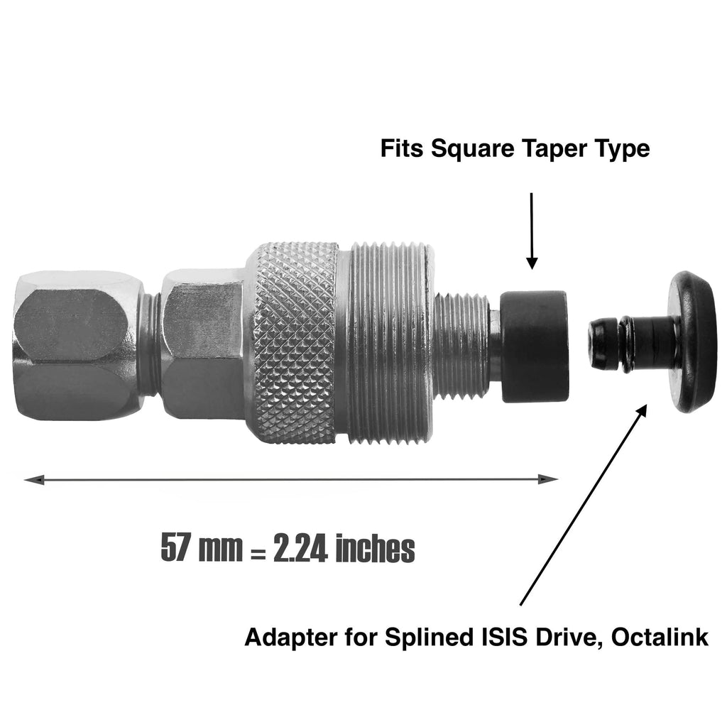 Bike Hand - Bicycle Crank Puller - Crank Removal Tool For Mountain And Road Bikes With Square Taper Bottom Bracket And Splined I