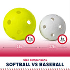 Franklin Sports Plastic Softballs - Mlb - Includes 6 Balls For Batting Practice Or Backyard Baseball Play - Replacement Balls -