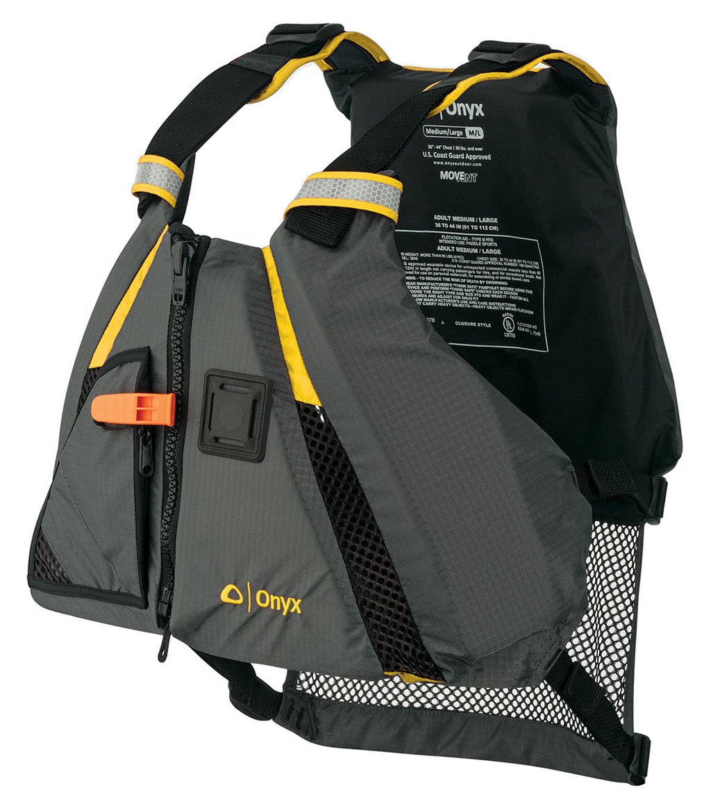 Onyx Movevent Dynamic Paddle Sports Life Vest, Yellow, Xl/2Xl