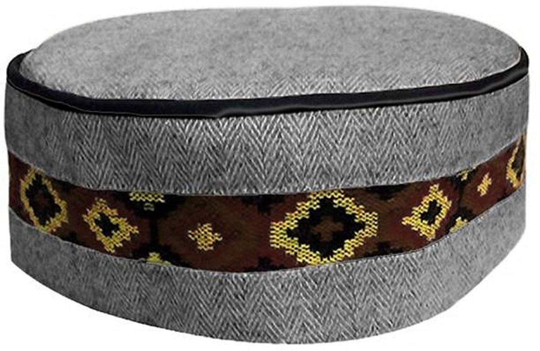 Aruna Kullu Handloom Unisex Wool Himachal Cap (Pahari Topi) White, Free Size