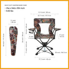 Arrowhead Outdoor 2-Pack 360 Swivel Hunting Chair Stool Seat, Perfect For Blinds, No Sink Feet, Supports Up To 450Lbs, Carrying