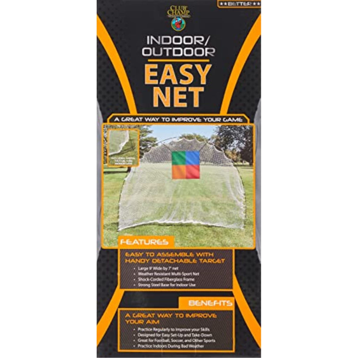 Club Champ Indoor / Outdoor MultiSport Easy Net, White , 8 x 10