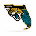 Rico Industries Nfl Football Jacksonville Jaguars State Shape Shape Cut Pennant - Home And Living Room D  Cor - Soft Felt Ez To