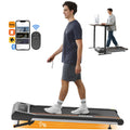 Hitgo Walking Pad Treadmill With 9% Auto Incline, Under Desk Treadmill For Home Office, Portable Design With 9-Level Incline, Re