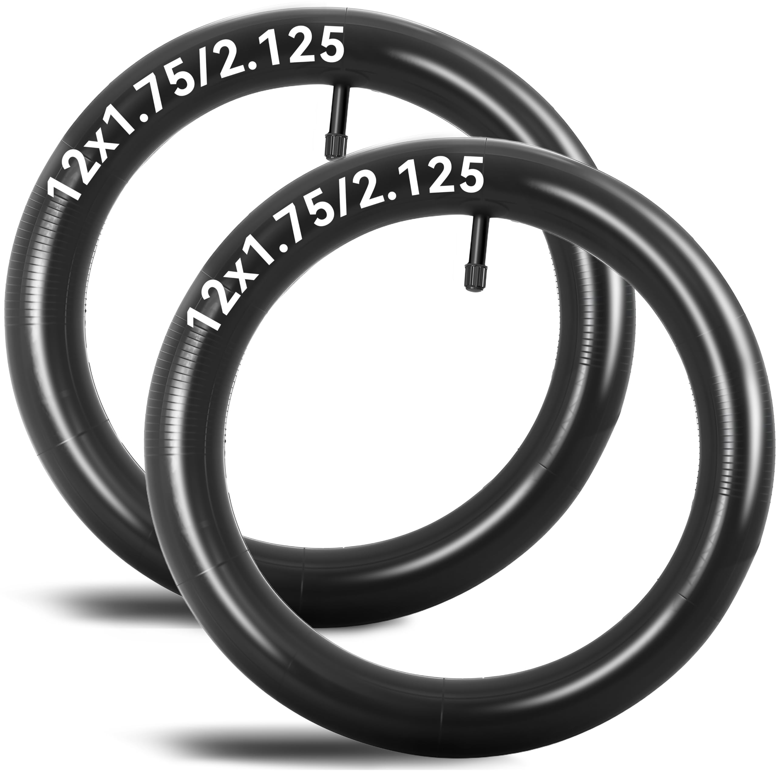 GLDYTIMES 12x1.75/2.125 Inner Tube,12x1.75 12x 2.125 Heavy-Duty Tube with AV32mm Schrader Valve for Most 12  Kid Bikes,Strollers
