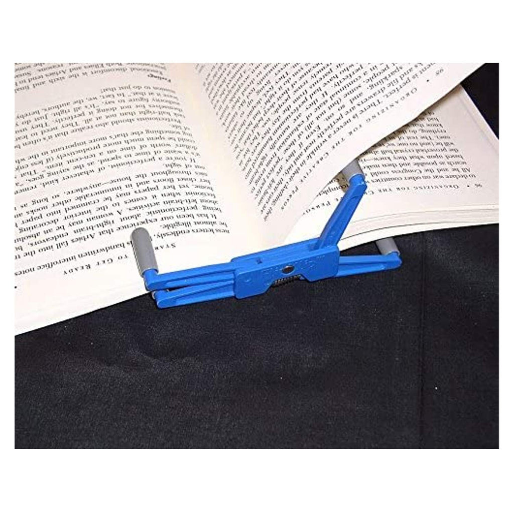 Flipklip Portable Book Page Holder For Hands Free Reading In Bed, On The Go - Works On Hardcovers, Paperbacks, Magazines, Piano