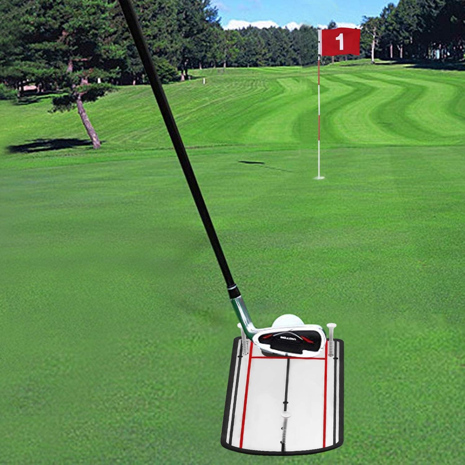 Hh-Golf? Golf Putting Alignment Mirror, Portable Putting Practice Trainer, Trainer Eye Line Practice Your Putting Alignment Tool