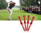 Step Down Golf Tees 2-1/8''Or 2-3/4''Or 3-1/4'' 100 Pack Durable Wooden Bamboo Golf Castle Tees (Red, 2 3/4 Inch)