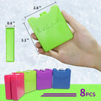 World-Bio Ice Packs For Lunch Box Kids, Reusable Small Ice Packs For Kids Insulated Lunch Bag, Bento Box, Freezer Blocks For Coo