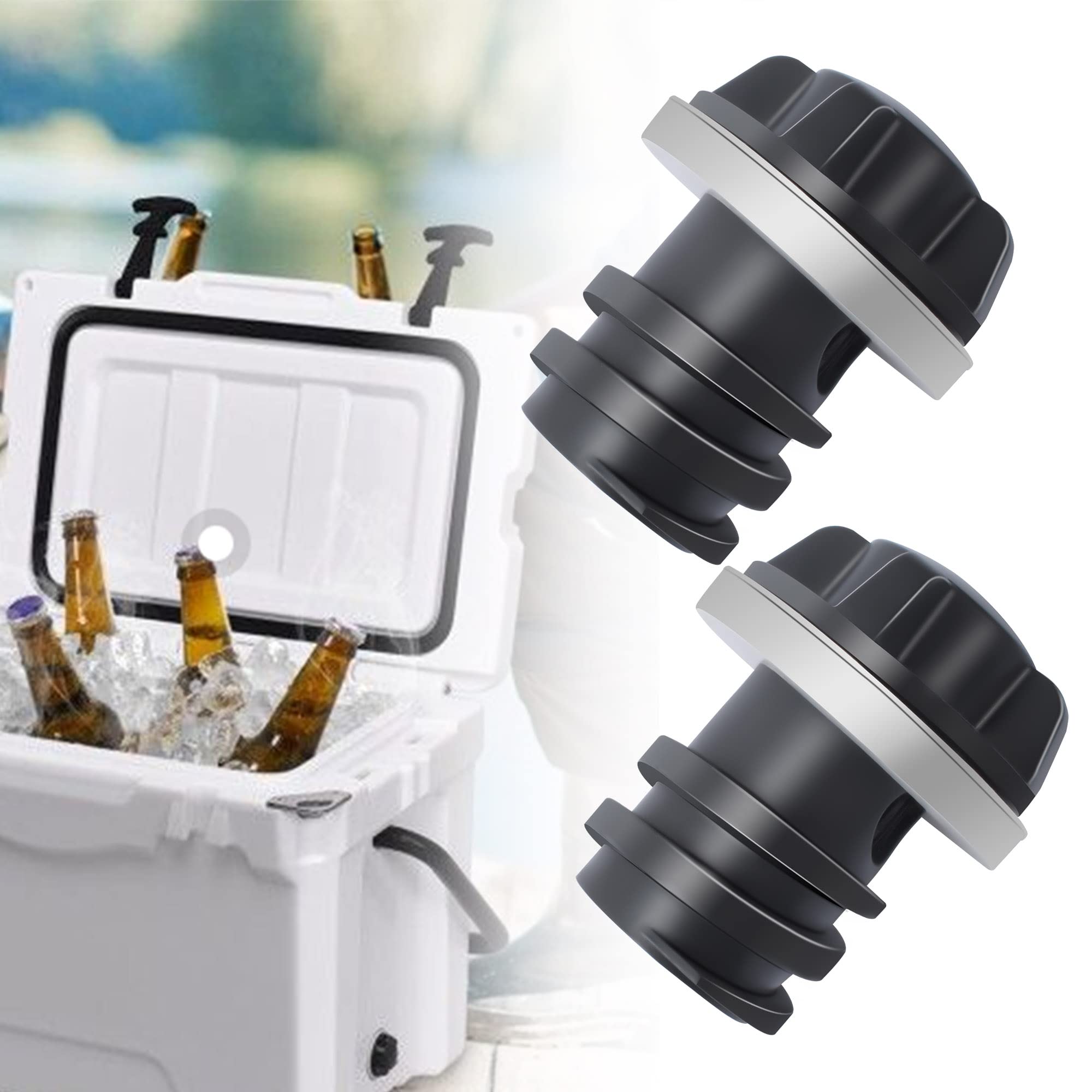 2-Pack Cooler Drain Plug Replacement For Yeti Cooler Plugs Compatible With Yeti'S Line Of Roadie, Tundra, And Tank Coolers And R