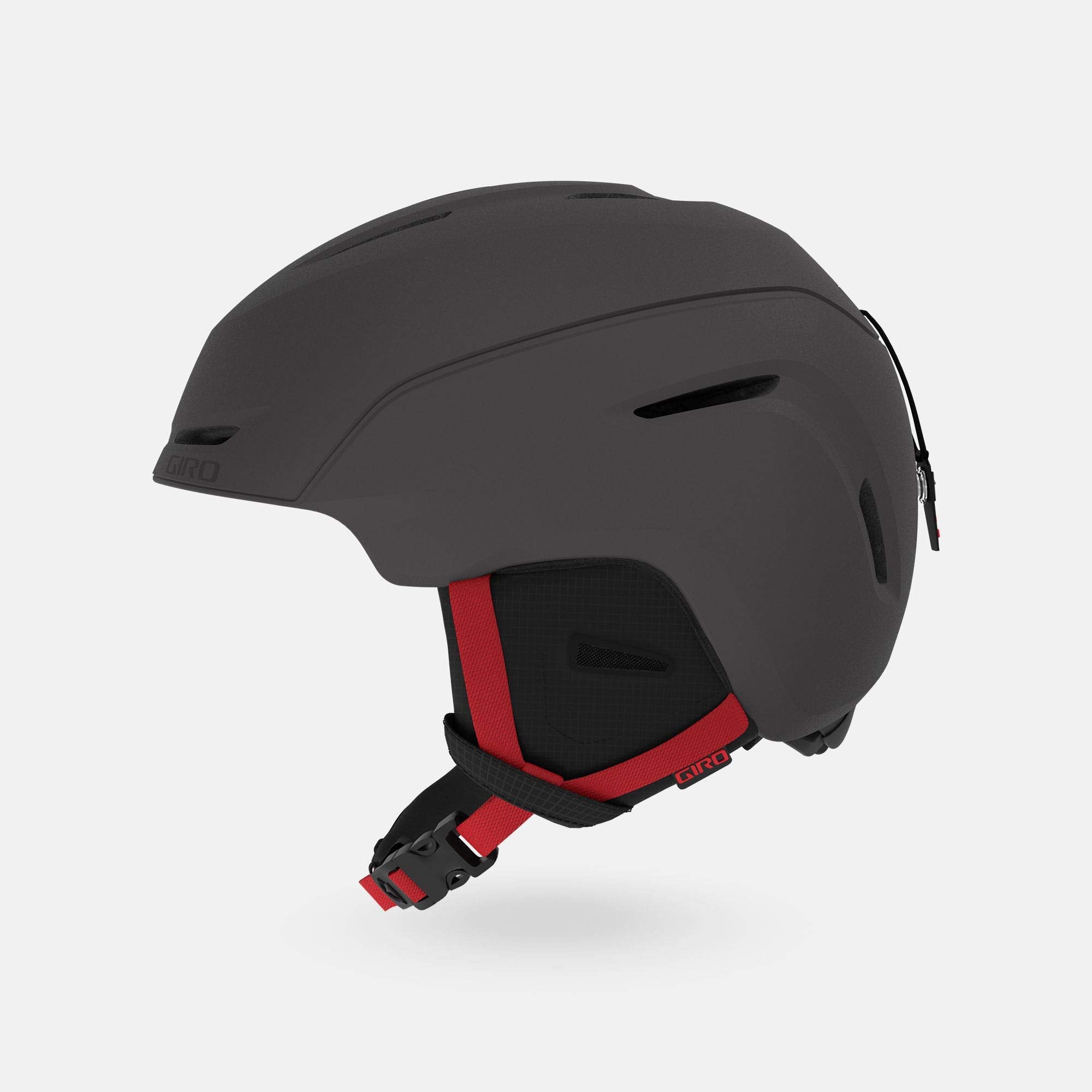 Giro Neo Jr. Kids Ski Helmet - Snowboard Helmet for Youth, Boys & Girls - Matte Graphite/Bright Red - M (55.5-59cm)