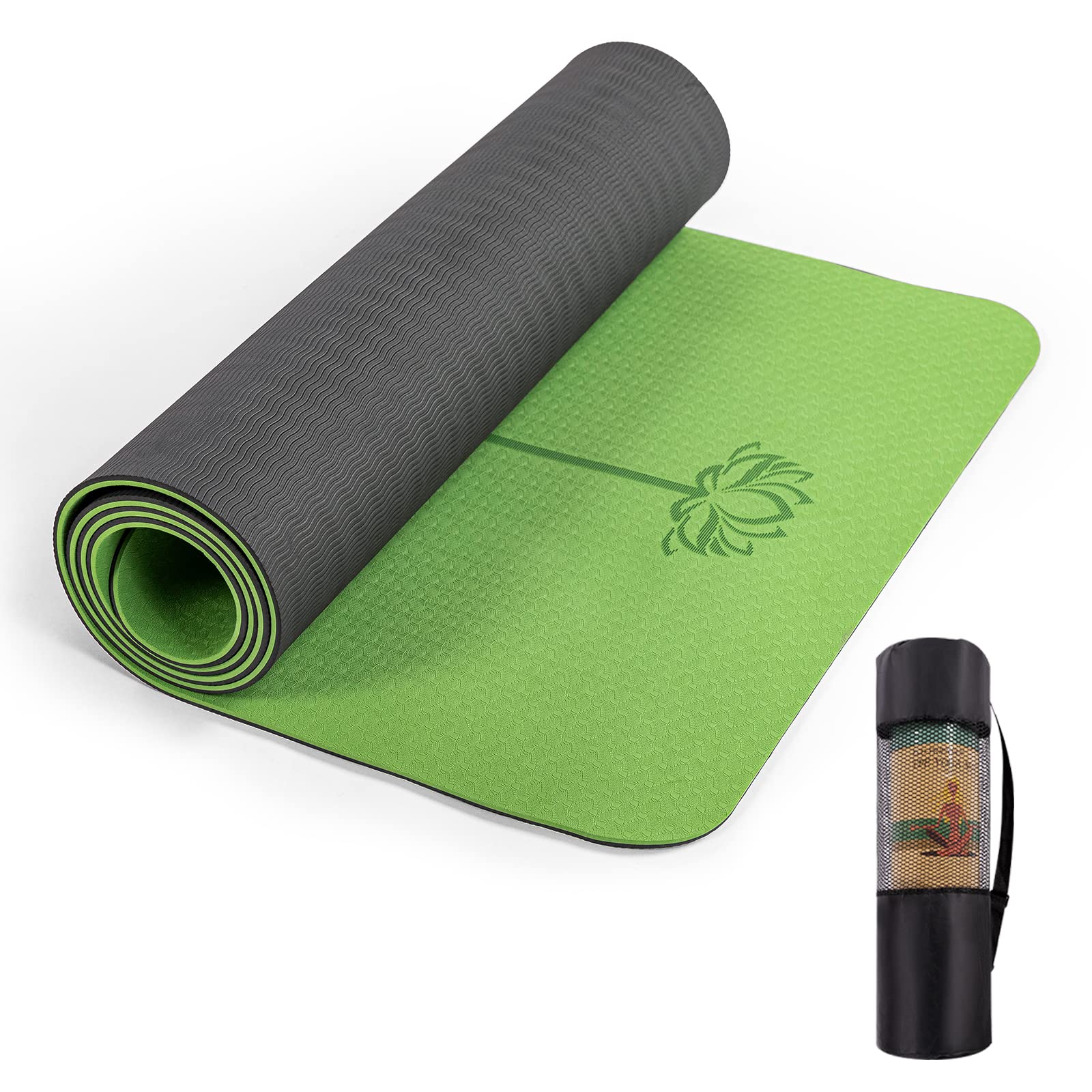 UMINEUX Yoga Mat Extra Thick 1/3'' Non Slip Yoga Mats for Women, Eco Friendly TPE Fitness Exercise Mat with Carrying Sling & Sto