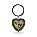 Rico Industries Ncaa Central Florida Golden Knights Ncaa Rhinestone Heart Colored Keychain, Black, 3-Inches In Length