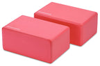 Balancefrom Set Of 2 High Density Yoga Blocks, 9''X6''X4'' Each, Pair (Red)