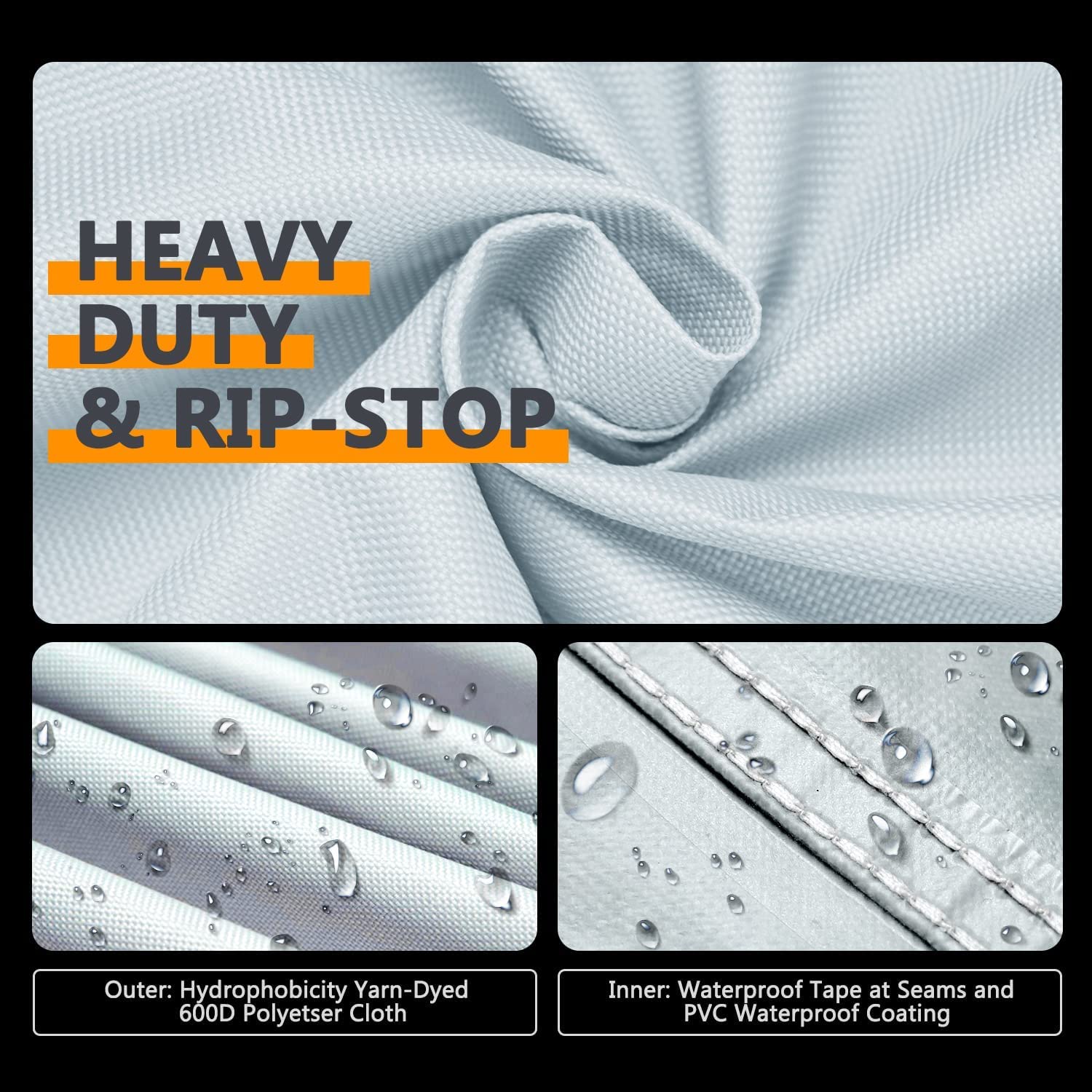 8Ft Billiard Pool Table Cover,Heavy Duty Waterproof Indoor Outdoor All-Season Sun Rain Snow Dust Protection 600D Polyester Cloth