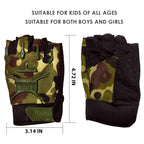 Lagarto Half Finger Children'S Motorcycle Gloves - Sports Half Gloves Cycling Gloves Small Kids Exercise Gloves Skating Gloves -