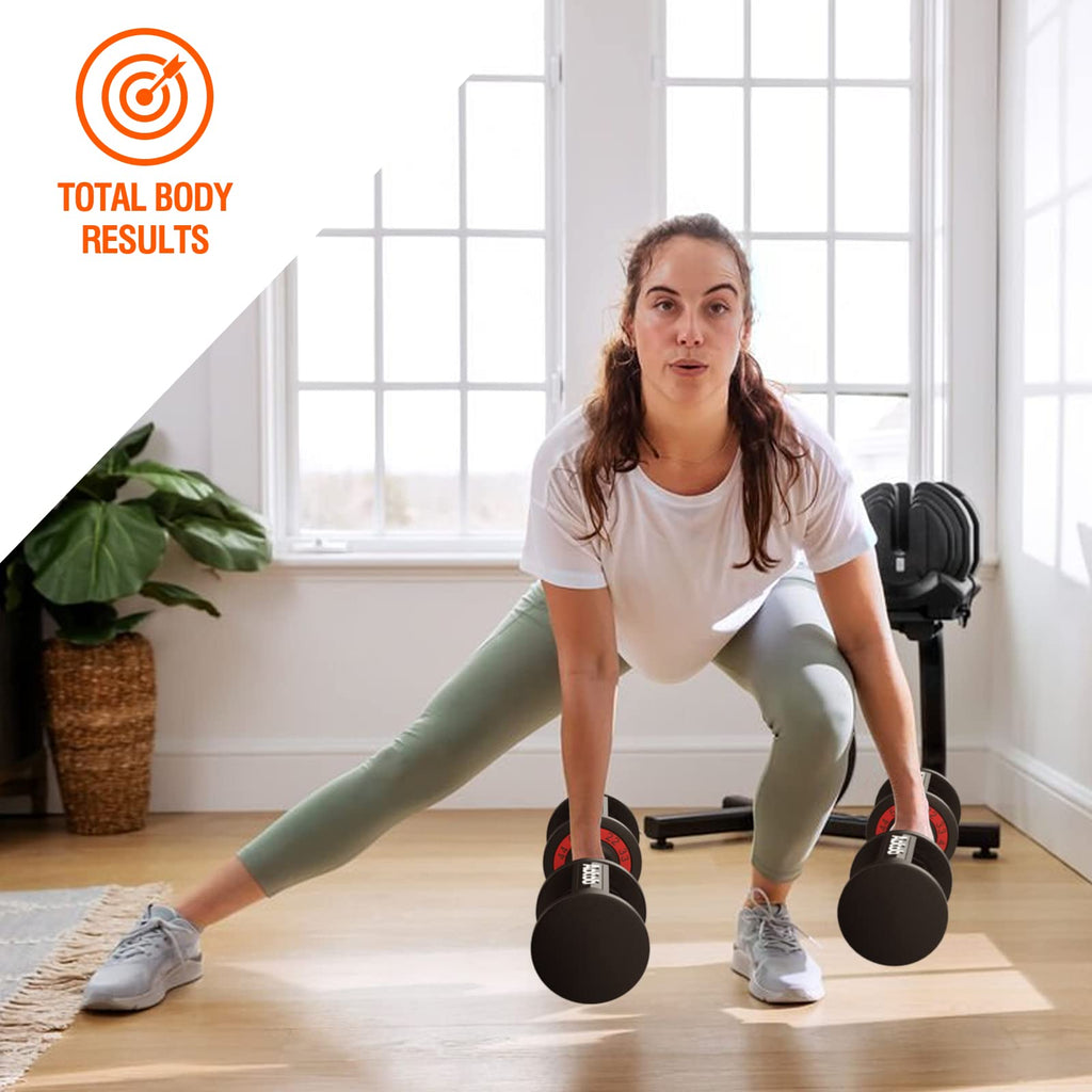 Skok 55 Lbs Pair Adjustable Dumbbells Set, Adjustable Weights Dumbbells Set For Men And Women With Anti-Slip Fast Adjust Weight