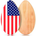 WinnerWhy Skim Board with High Gloss Coat Wooden Skimboard Lightweight Wood Body for Beach Beginners, Teenagers, and Adults (Ame
