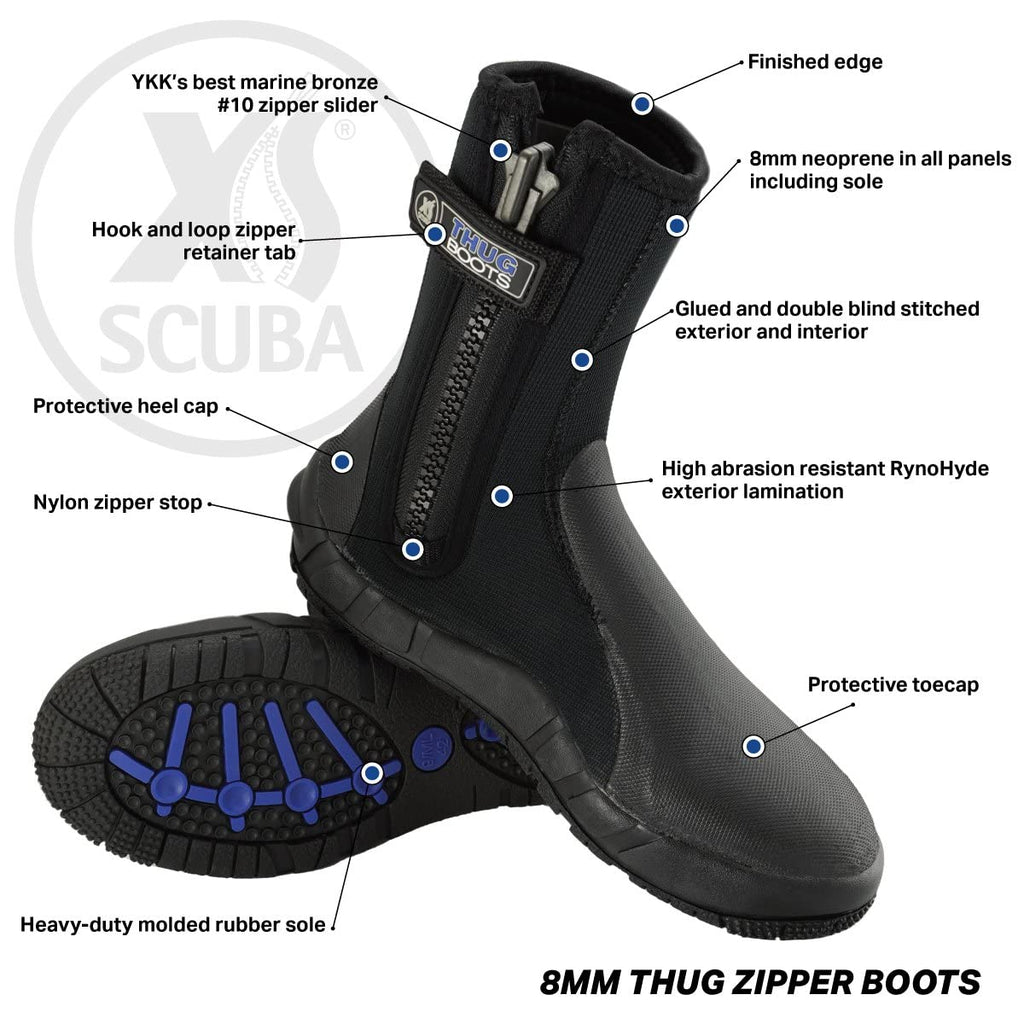 Xs Scuba 8 Mm Thug Boots, Size - 9