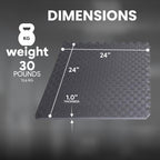 Balancefrom 6 Piece Foam Floor Mat Puzzle Tiles, 1 Inch Thick, 24 Sq Ft, Grey