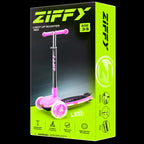 ZIFFY Kids Scooter for Boys & Girls - Features LED Light-Up Wheels, 4 Adjustable Height Handlebars, and Lean-to-Steer Design wit