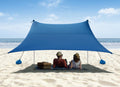 Beach Tent, Camping Sun Shelter 10 X 10Ft, With 4 Sandbags, Upf50+, Includes Sand Shovel, Ground Pegs & Stability Poles, Pop Up