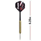Franklin Sports Steel Tip Darts Set - 6 Pack Of 18 Gram Steel Darts - Removable Standard Nylon Flights And Brass Barrels - Light