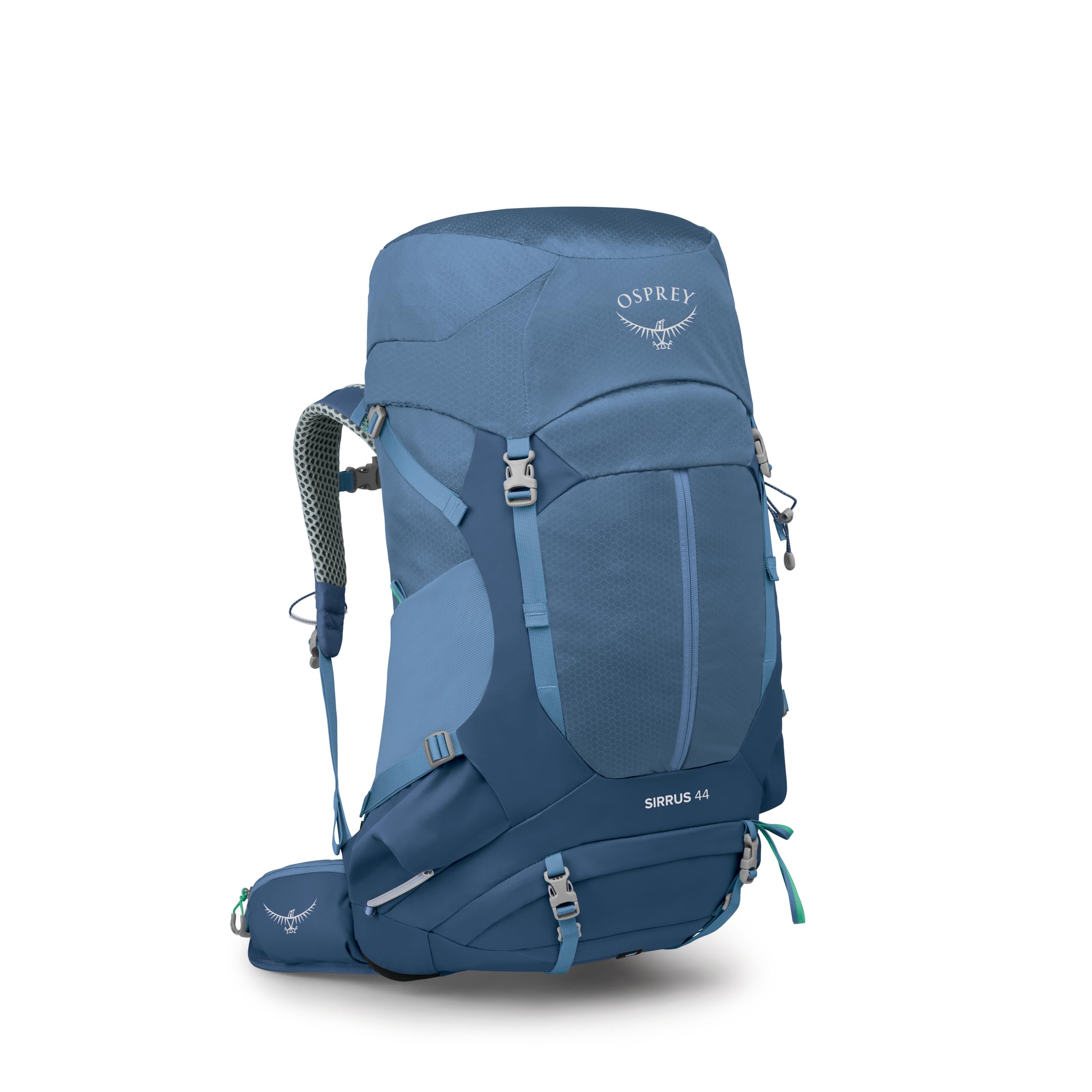 Osprey Sirrus 44L Womens Hiking Backpack - Lightweight Backpacking Pack with Waterproof Raincover - Camping Bag, Sevres Blue