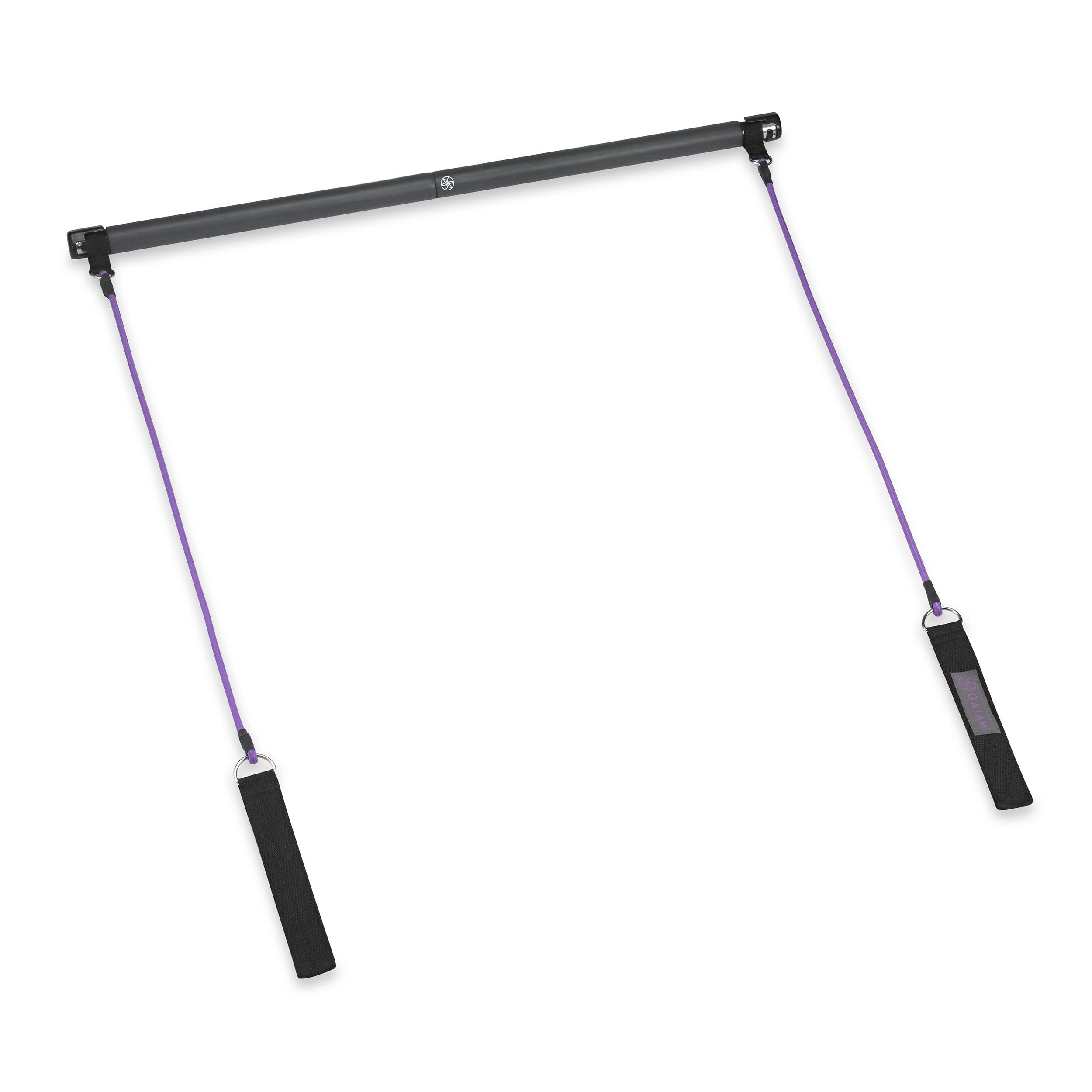 Gaiam Restore Pilates Bar Reformer Kit - Home Fitness Equipment For Total Body Workout - Includes Bar, Two 30-Inch Resistance Ba