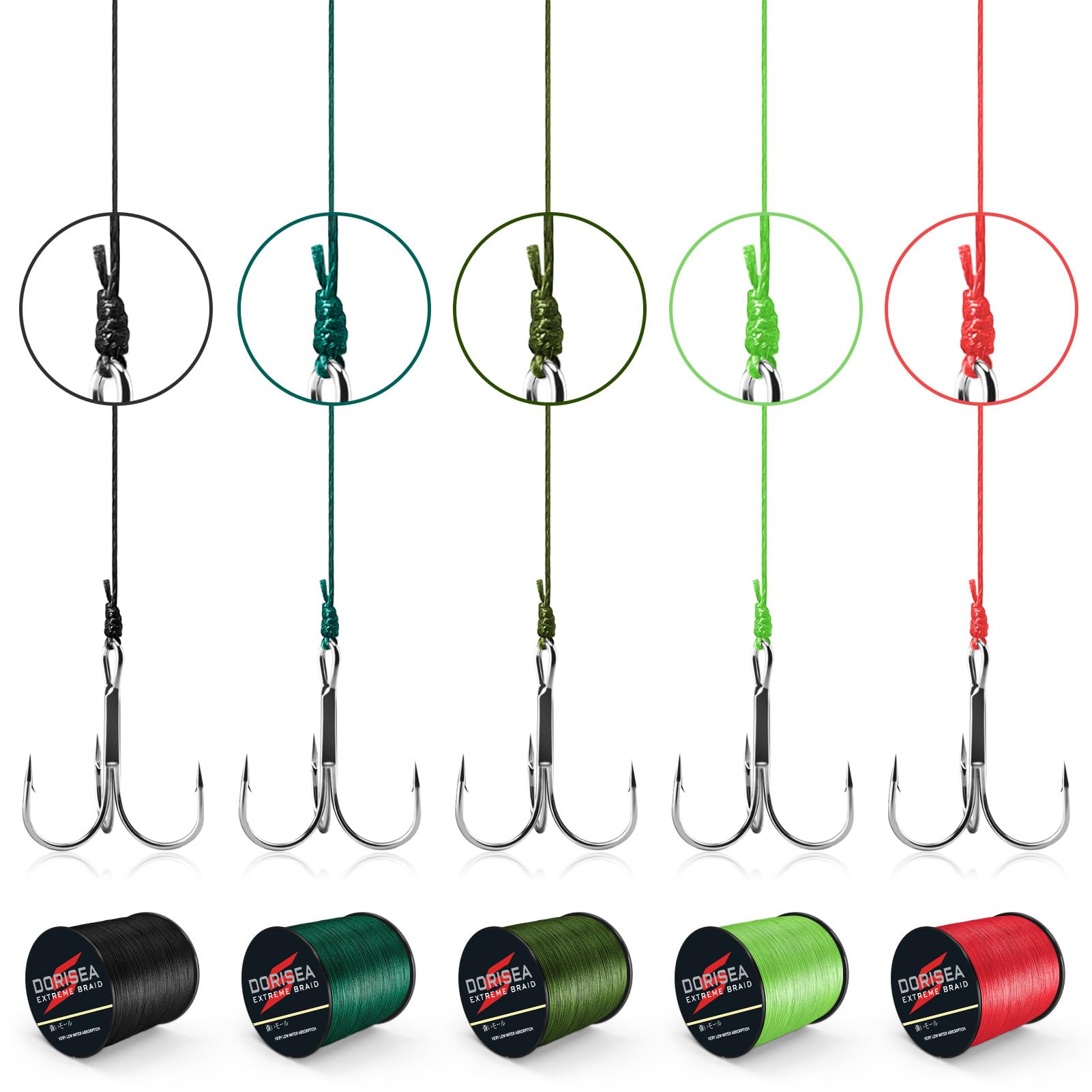 Dorisea Extreme Braid 100% Pe Pink Braided Fishing Line 109Yards-2187Yards 6-550Lb Test Fishing Wire Fishing String Incredible S