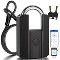 APECYC Smart Fingerprint Bike U Lock Bluetooth Heavy Duty Anti-Theft with 120 cm Steel Cable, USB Rechargeable Bicycle Lock Secu