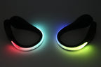 Shoe Clip Lights (2 Pack) Reflective Safety Night Running Gear For Runners Joggers Bikers Walkers, Color Changing Rgb Strobe And