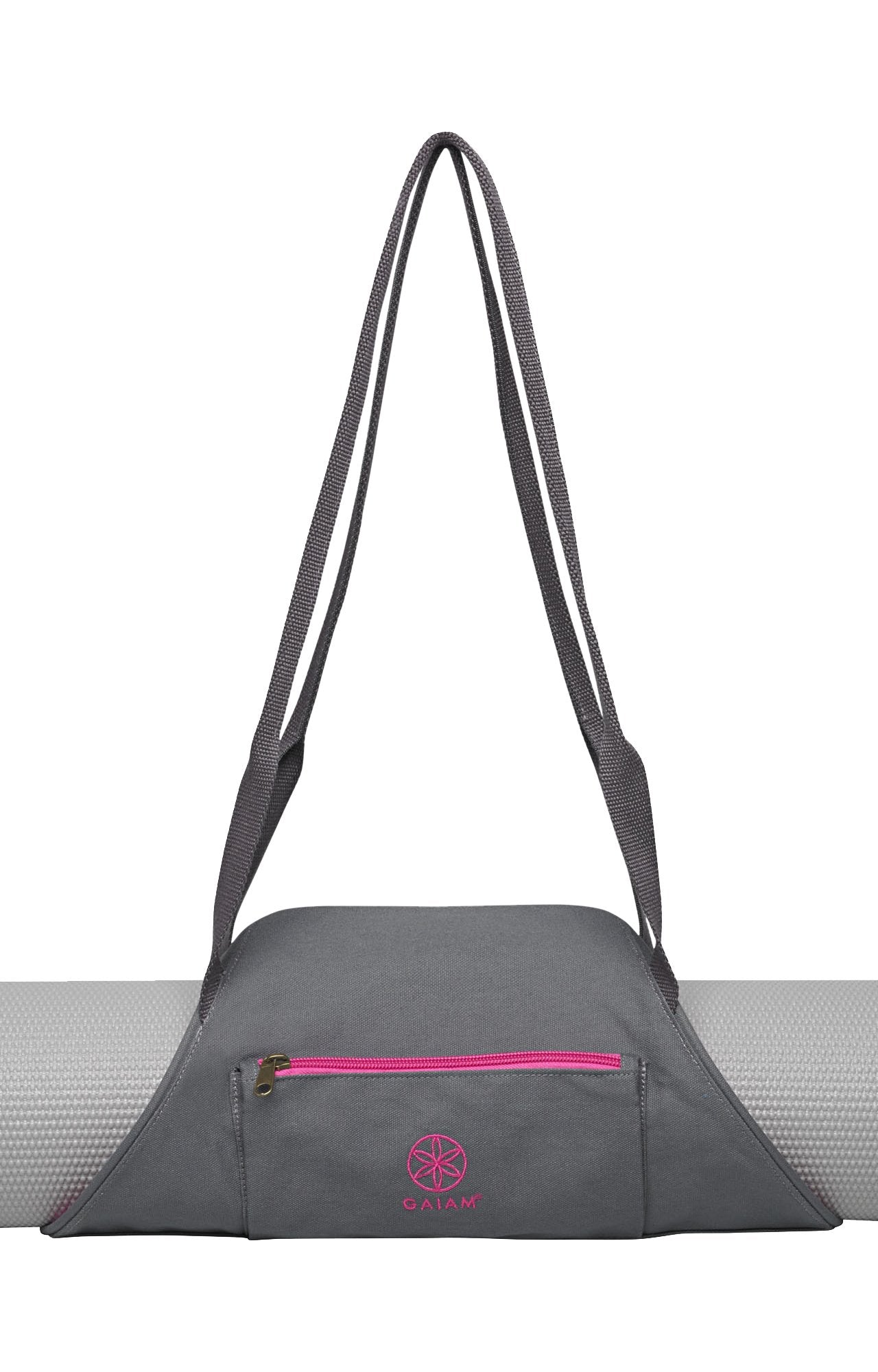 Gaiam OnTheGo Yoga Mat Carrier, Storm/Pink
