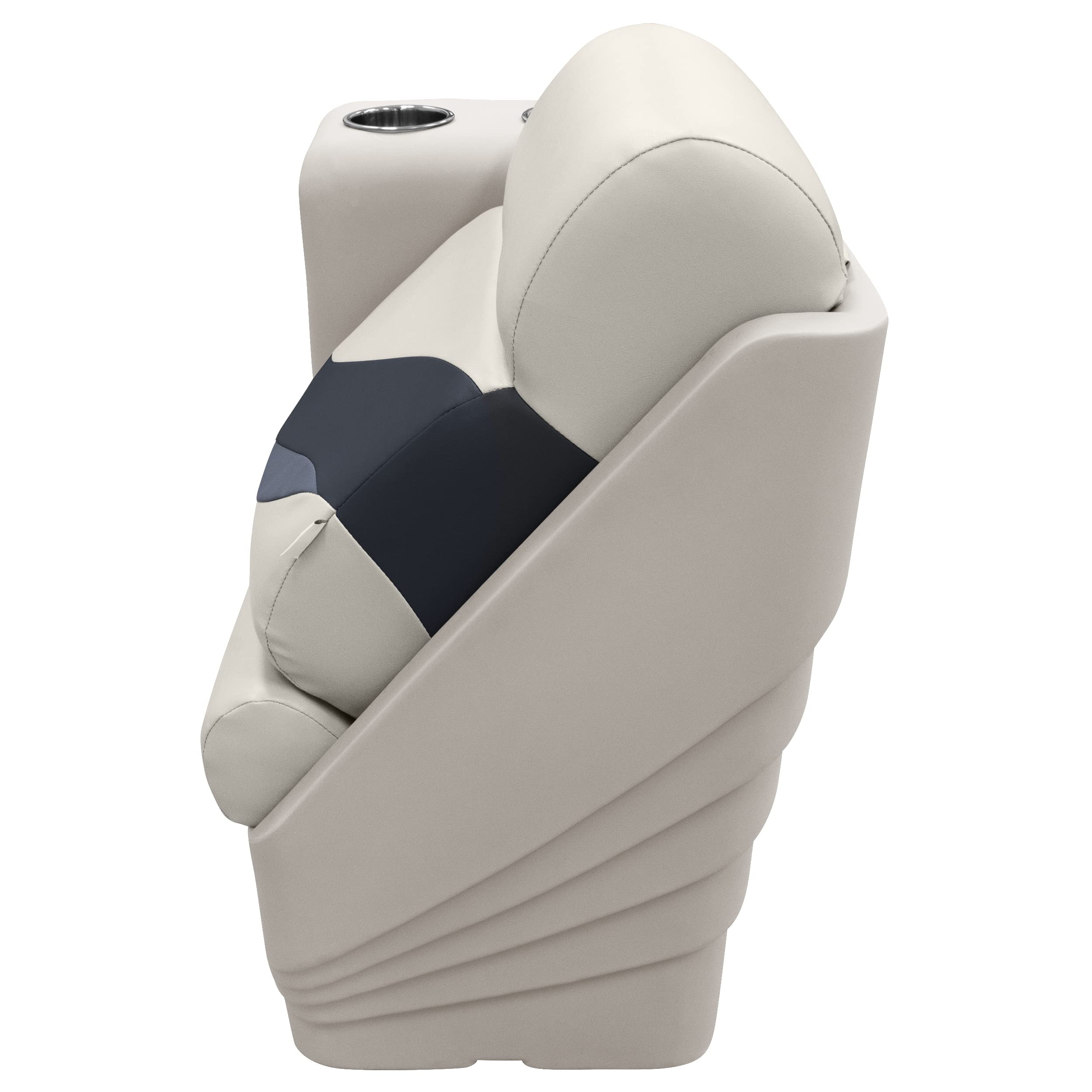 Wise Bm13006L-986 Premier Series Pontoon Left Lean Back Recliner, Platinum/Spectra Navy/Cobalt