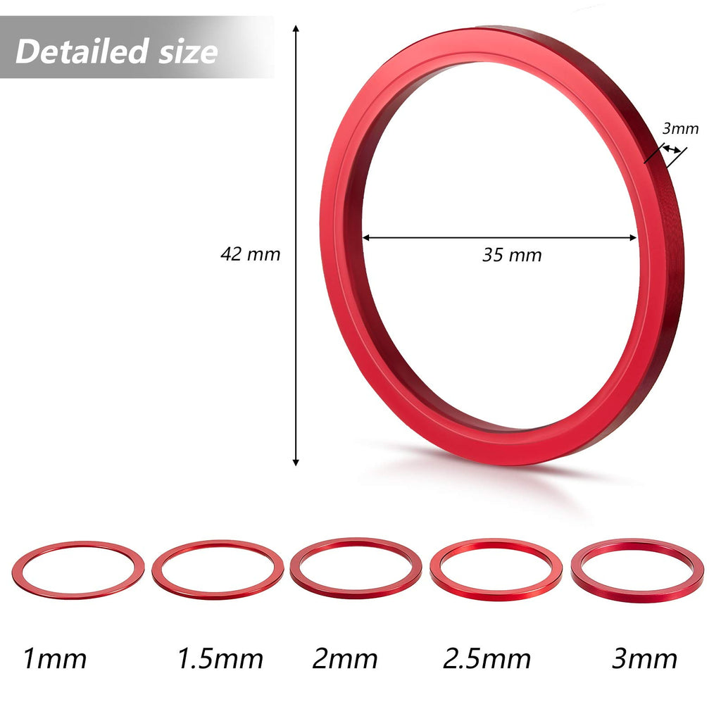 Frienda 10 Pieces Bike Bicycle 7 8 9 10 11 Speed Cassette Washer Anodized Aluminium Alloy Flywheel Hub Washer 1Mm 1.5 Mm 2 Mm 2.