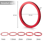 Frienda 10 Pieces Bike Bicycle 7 8 9 10 11 Speed Cassette Washer Anodized Aluminium Alloy Flywheel Hub Washer 1Mm 1.5 Mm 2 Mm 2.