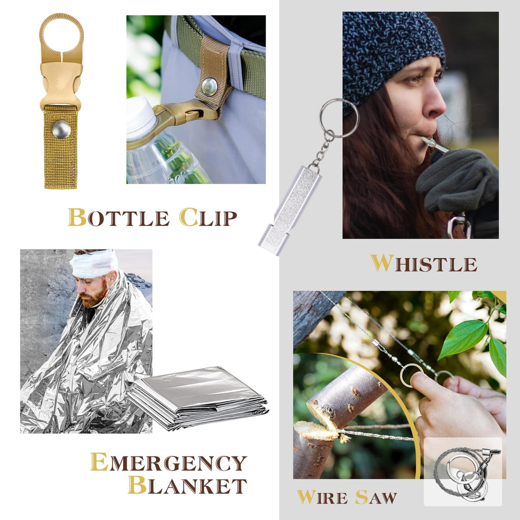 Survival Kit, Gifts For Men Husband Dad, Emergency Survival Gear And Equipment 14 In 1, Hunting Fishing Fathers Day Birthday Gif