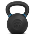 Yes4All Powder Coated Cast Iron Kettlebell Single Deep Blue - 40 KG / 88 LB Strength Training Kettlebells Weight Set for Full Bo