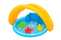 Bestway Seashapes Splash Pad | Baby Sensory Water Pool, with Backrest, Sunshade and Games, 6 Months +