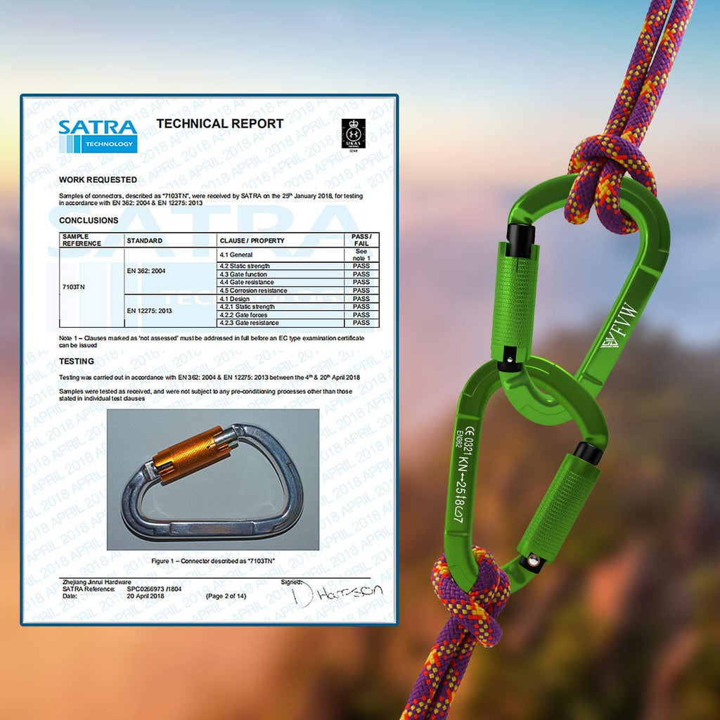 Fvw 3 Pack Heavy Duty Climbing Carabiners,25Kn Auto Locking Rock Climbing Carabiners Clips For Hammocks, Swing, Locking Dog Leas