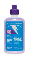 White Lightning Wet Ride Extreme Conditions Heavy Bicycle Chain Lube, 4-Ounce Drip Squeeze Bottle