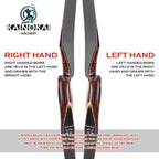 Kainokai 58 Laminated Recurve Bow,Amercian Hunting Bow Archery Bow 20-60Lbs (30Lbs, Left Hand)