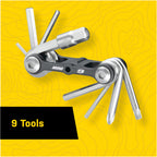Topeak The Mini 9-Function Bicycle Tool - Tt2409 , Black/Silver, L X W X H 6.6 X 3.1 X 2Cm / 2.6    X 1.2    X 0.8