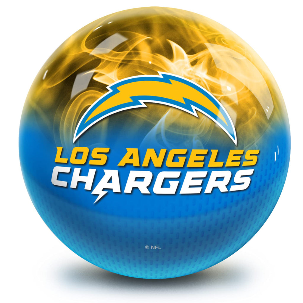 Los Angeles Chargers Nfl On Fire Bowling Ball 10Lbs