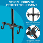 Rockbros 2 Bicycle Vertical Trailer Rack Indoor Bike Rack Gravity Wall Vertical Bike Stand Adjustable 68.11-110.2In For Road, Mt