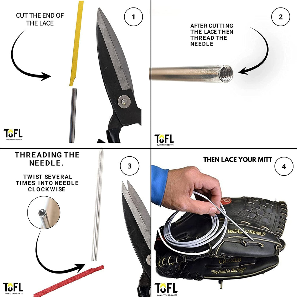 Tofl Softball And Baseball Glove Laces | Mitt Lace Glove Repair Lacing For Catchers Glove | Leather Laces Only Without Lacing Ne